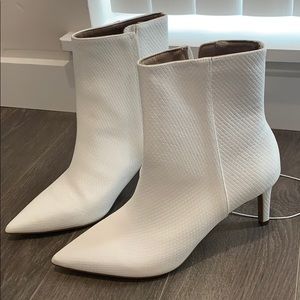 Brand new never worn H&M white ankle boots!